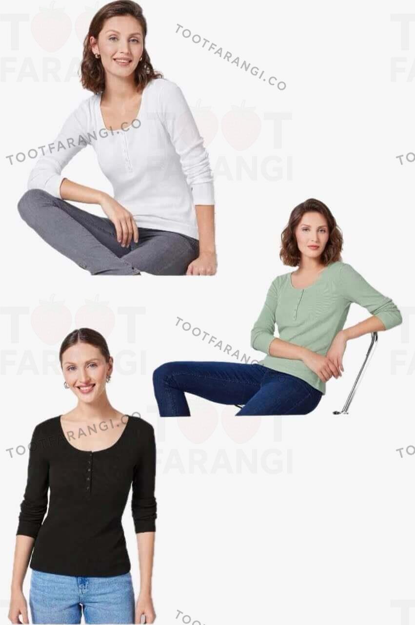 بلوز آستین بلند کبریتی